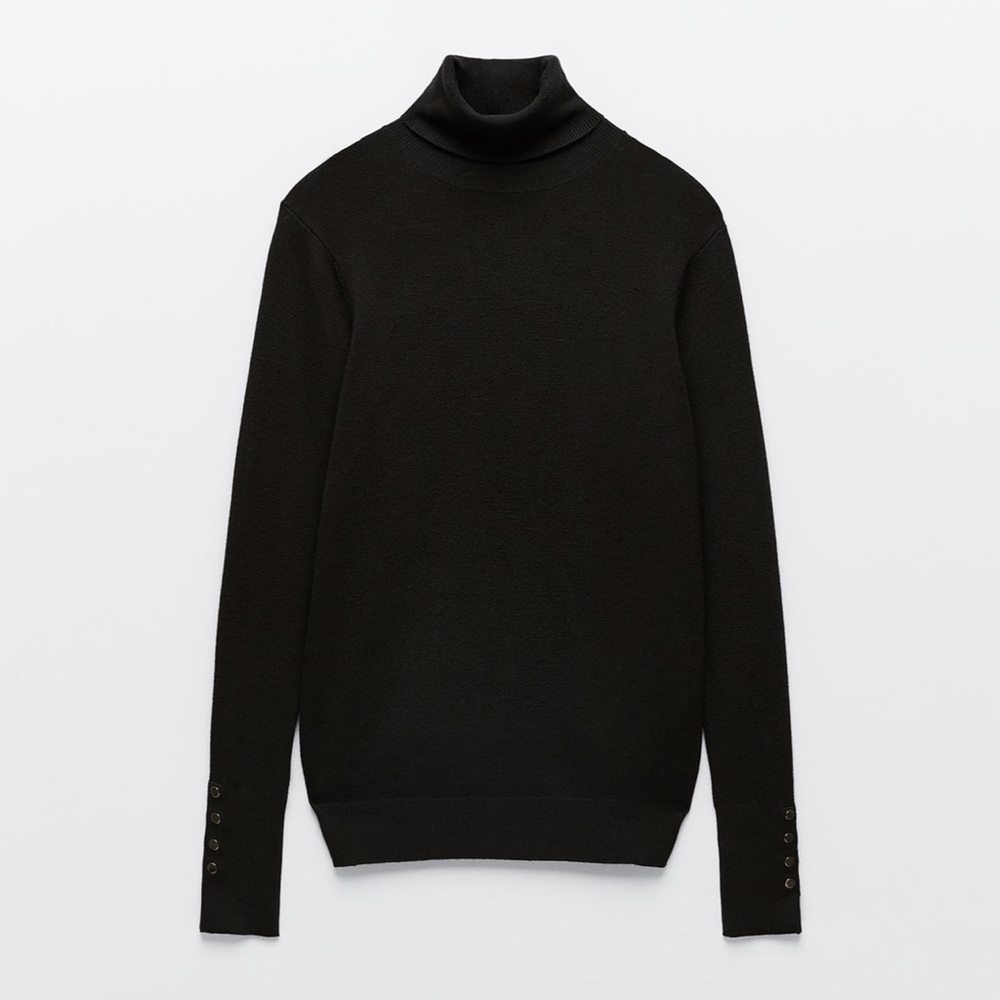 NWT! Zara Turtleneck Black Sweater! Size L!